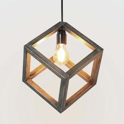 Подвесной светильник из дерева Кабора Мокко (ЛЮС-002610)