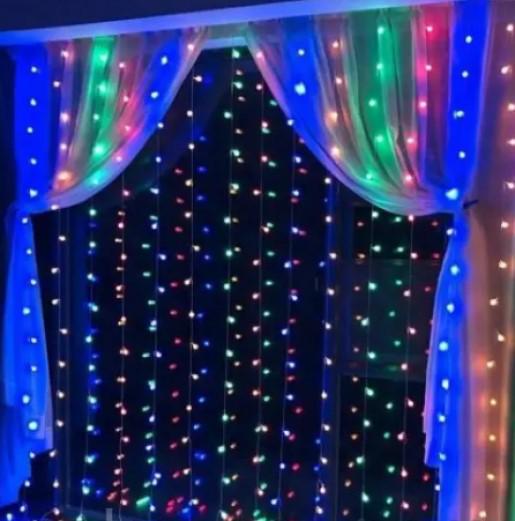 Гірлянда завіса водоспад Waterfall 2х2 м 240 LED Різнокольоровий (5653695)