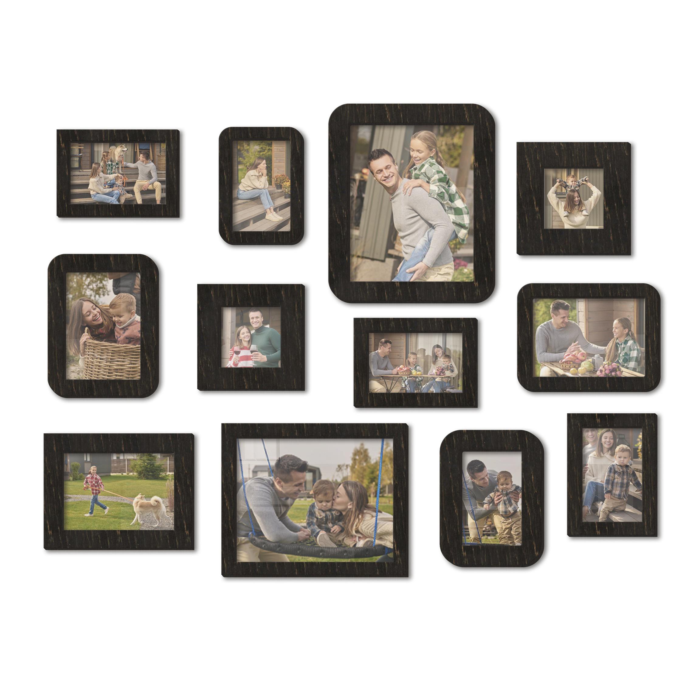 Набір настінних фоторамок The Frame Depot дерев'яних на 12 фото Чорний (frame_set_12_piece-4) - фото 1 Набір настінних фоторамок The Frame Depot дерев'яних на 12 фото Чорний (frame_set_12_piece-4) - фото 1