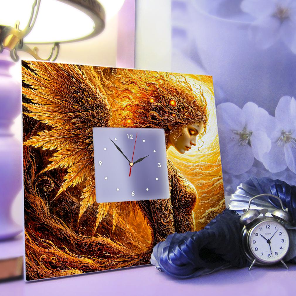 Часы Огненная Леди 260x260 мм (C04653) - фото 3 Часы Огненная Леди 260x260 мм (C04653) - фото 3