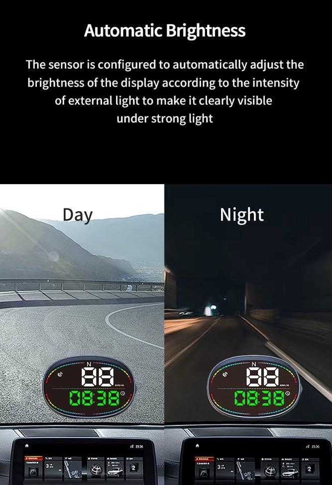 GPS-спидометр цифровой автомобильный HUD H3 - фото 3 GPS-спидометр цифровой автомобильный HUD H3 - фото 3