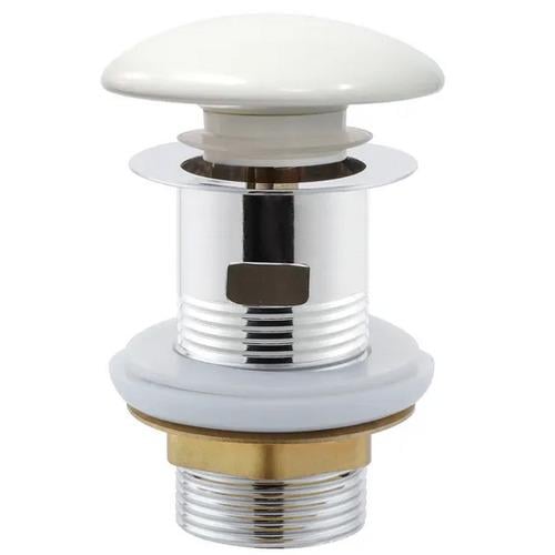 Донний клапан натискний для раковини MIXXUS Pop-Up-08 AC3564 із переливом Білий (194145)