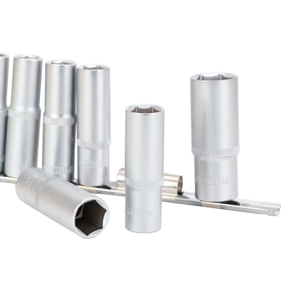 Набір шестигранних насадок Sigma 1/2" на планці 8 шт. CrV (6003691) - фото 4