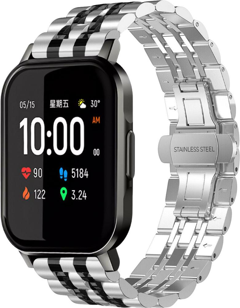 Браслет металлический Spinye Line для Haylou Smart Watch 2 (LS02) Silver Black (29039-69)