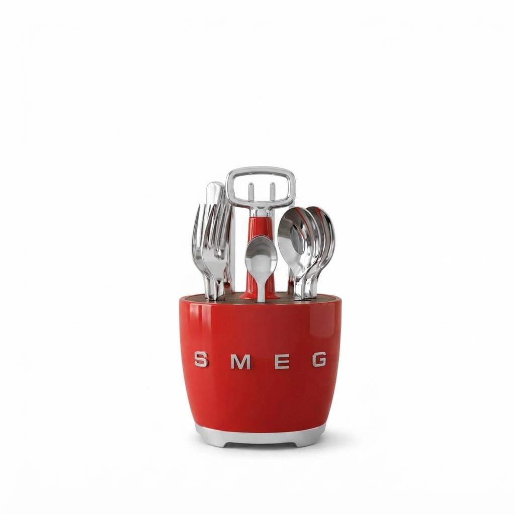 Органайзер для столовых приборов Smeg Caddy с набором столовых принадлежностей Красный (2972710345)