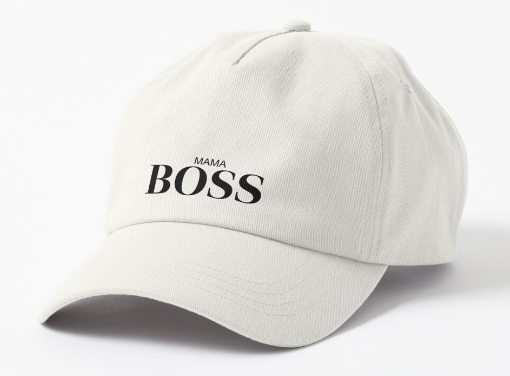 Кепка унисекс Malfini с принтом ''Мама Boss'' Белый (МАМА32К2)