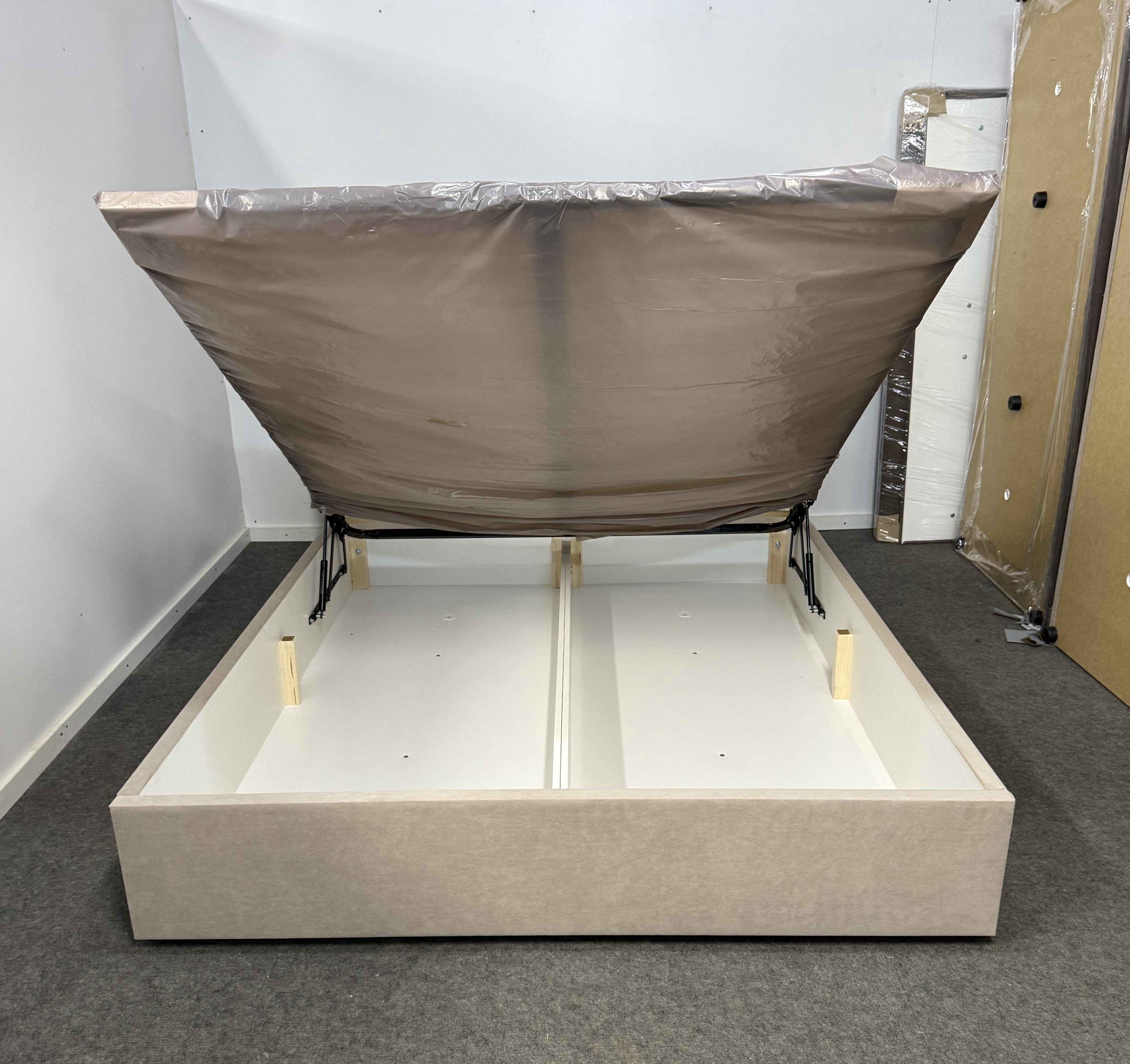 Кровать с подъемным механизмом ADS Mebli Гранд 120х200 см велюр Allure Бежевый (30765601) - фото 8 Кровать с подъемным механизмом ADS Mebli Гранд 120х200 см велюр Allure Бежевый (30765601) - фото 8