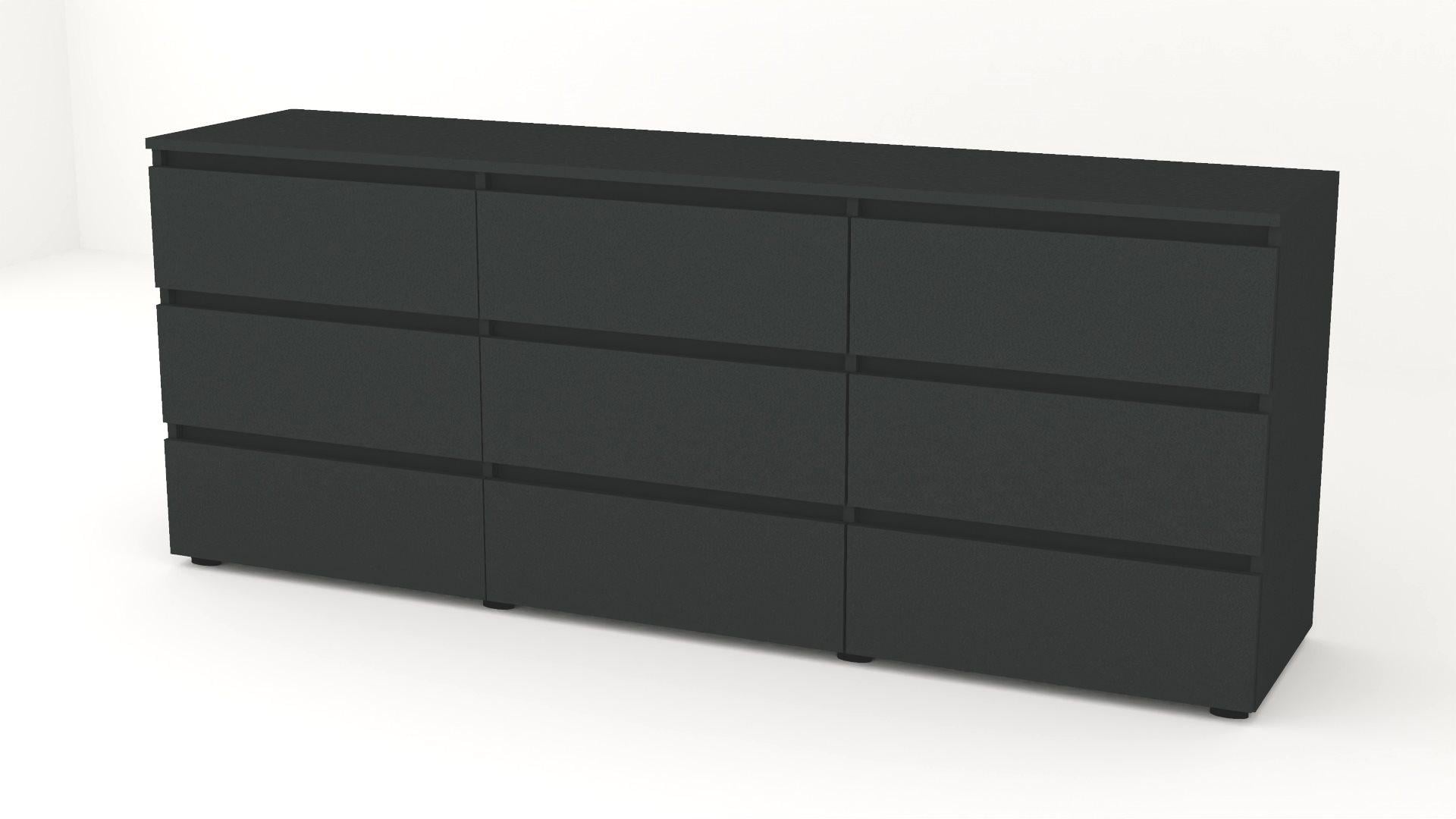 Комод Алекса СН-333/50 190х50х75 см Антрацитовый