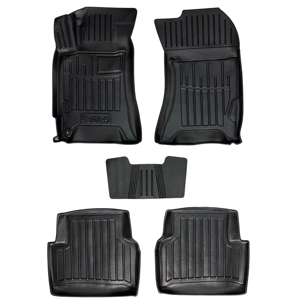 Коврики в салон SOVA-PL для Subaru Forester SG 2002-2008 резиновые 5 шт. Черный (28800648)