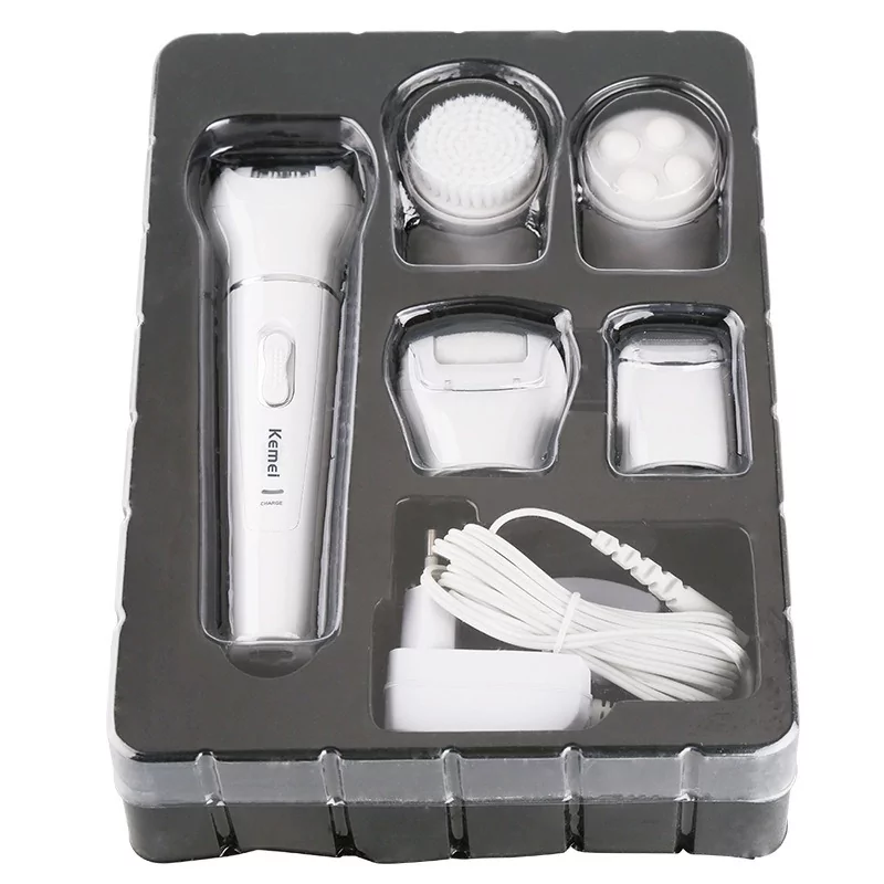 Эпилятор с насадками Kemei KM-2199 5в1 Белый - фото 10