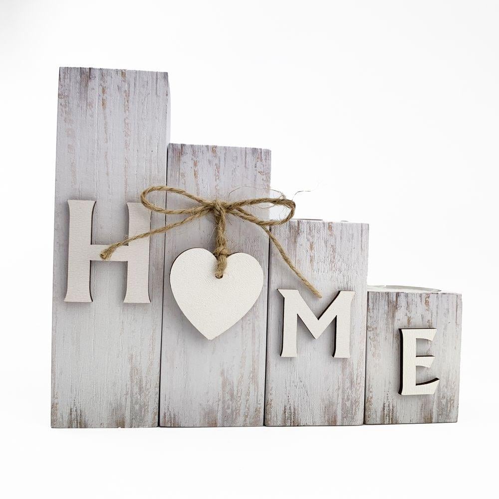 Підсвічники дерев'яні у наборі Home Білий 4 шт. (хрп10012ба)