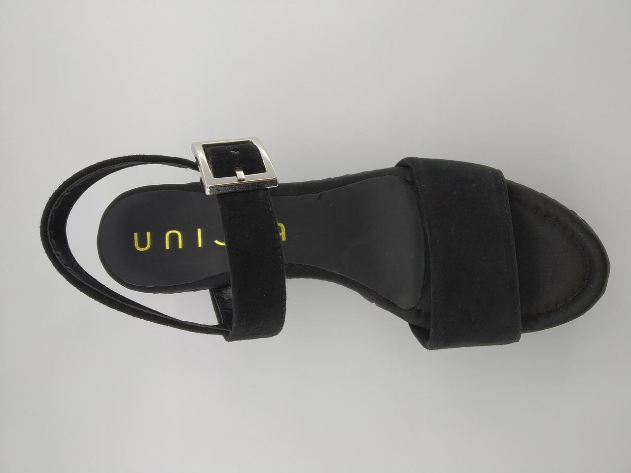 Босоніжки жіночі шкіряні на танкетці Unisa №039 р. 38/24,5 см Чорний (985167727) - фото 5 Босоніжки жіночі шкіряні на танкетці Unisa №039 р. 38/24,5 см Чорний (985167727) - фото 5