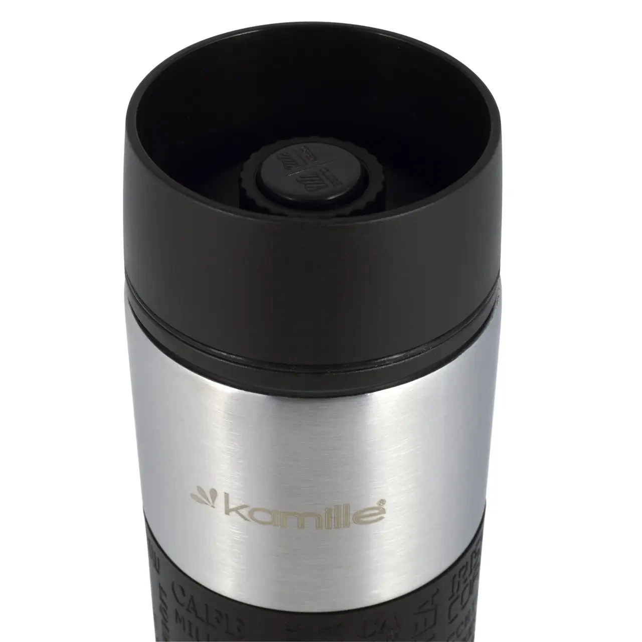 Термокружка Kamille из нержавеющей стали со вставкой 420 мл Черный (KM-2098) - фото 3 Термокружка Kamille из нержавеющей стали со вставкой 420 мл Черный (KM-2098) - фото 3