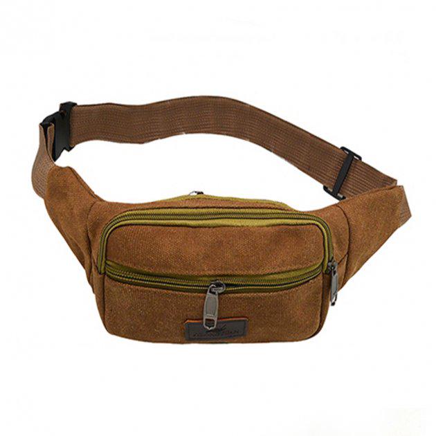 Сумка на пояс Stenson TL00168 13х34х4 см Коричневый (6fdbf105)