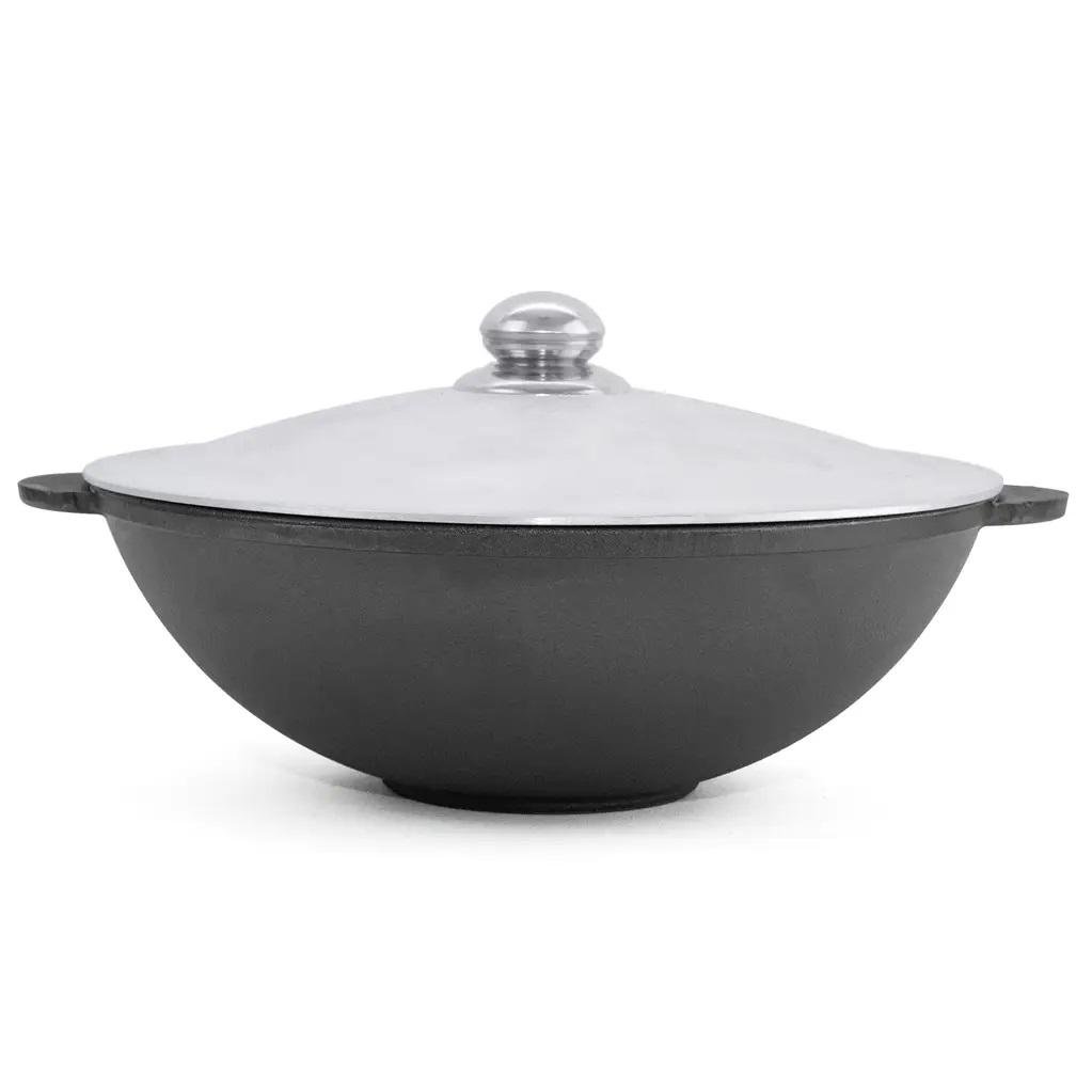 Сковородка WOK Brizoll W28-4 с алюминиевой крышкой 3,7 л 28 см (258681)