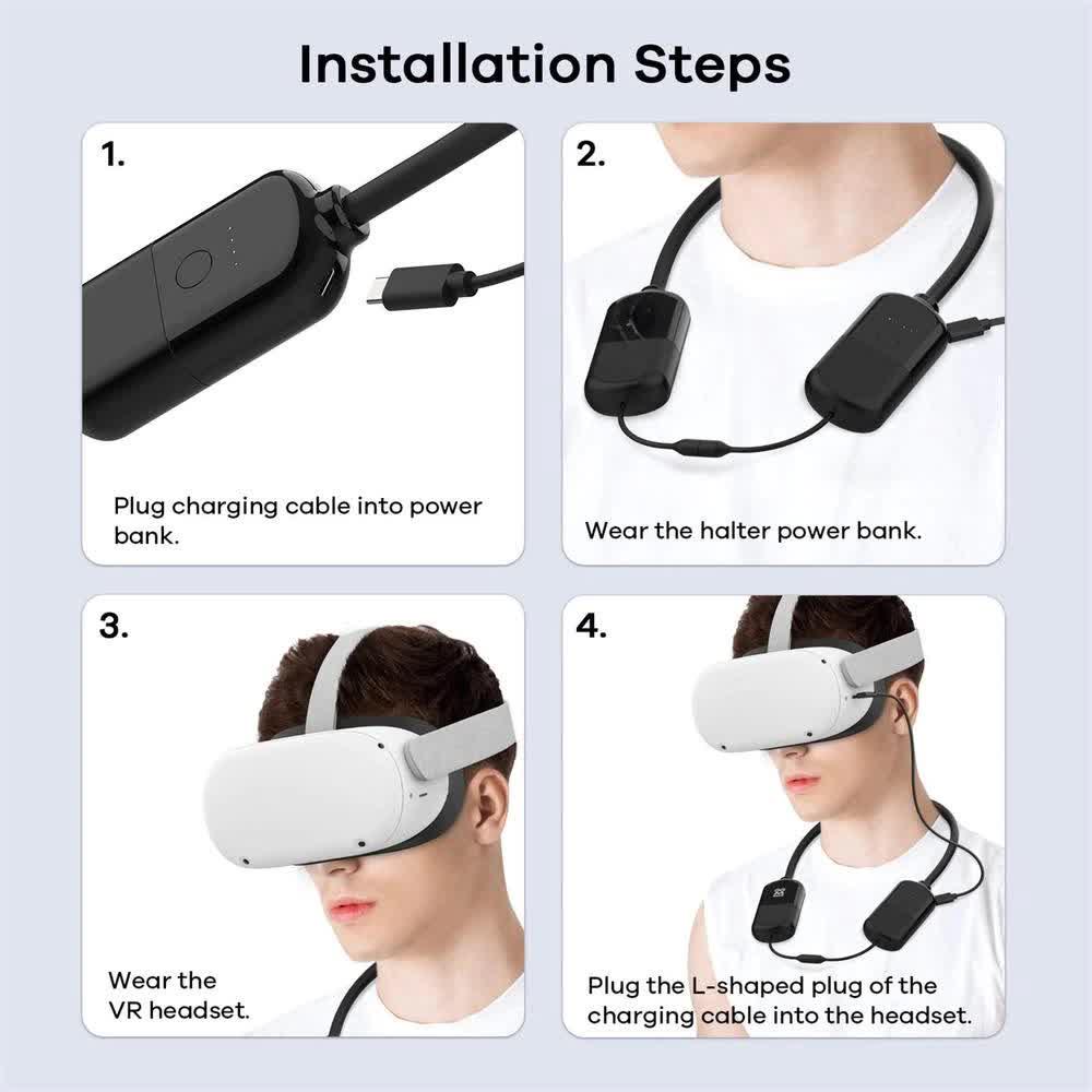 Аккумулятор на шею для Oculus Quest 3/2/1 (ACS-ANSHFOQ2) - фото 2 Аккумулятор на шею для Oculus Quest 3/2/1 (ACS-ANSHFOQ2) - фото 2