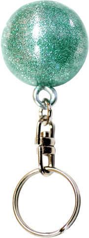 Брелок мини мячик Изумрудный блестящий (00584)