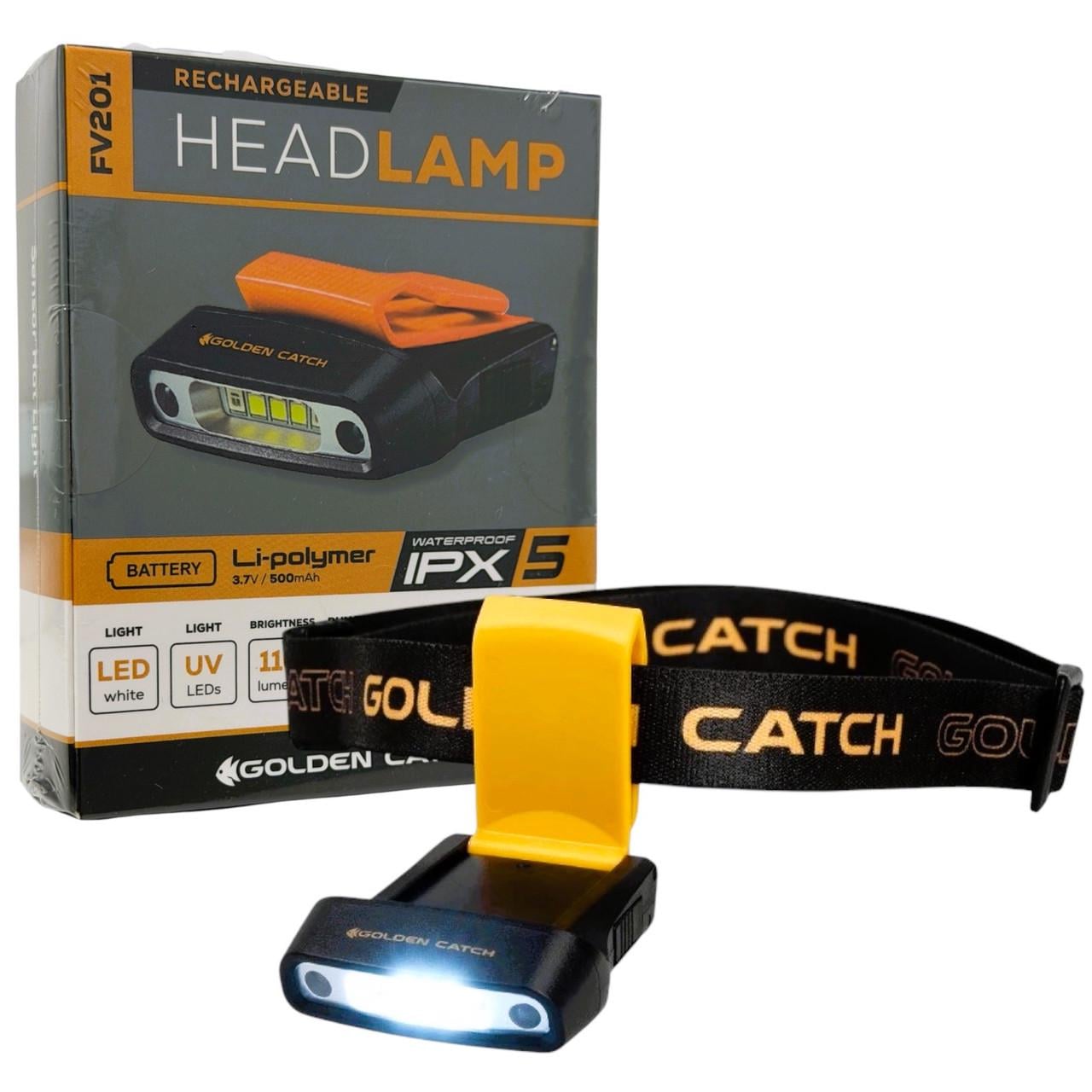 Фонарь на кепку Golden Catch FV201 W/UV Sensor 24 с клипсой (3199601907)