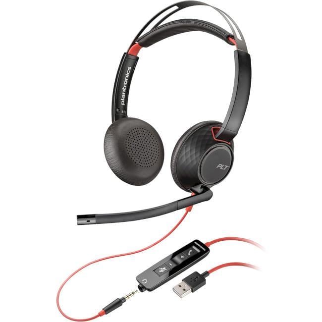 Гарнитура Poly Blackwire 5220 USB-A проводная 3,5 мм/USB-A Черный (80R97AA)