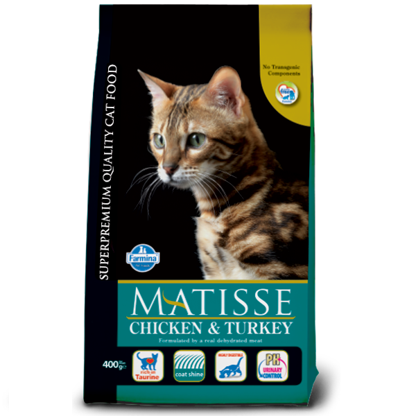 Корм сухой Farmina Matisse Chicken & Turkey для взрослых кошек курица и индейка 400 г (2998381751) Корм сухой Farmina Matisse Chicken & Turkey для взрослых кошек курица и индейка 400 г (2998381751)