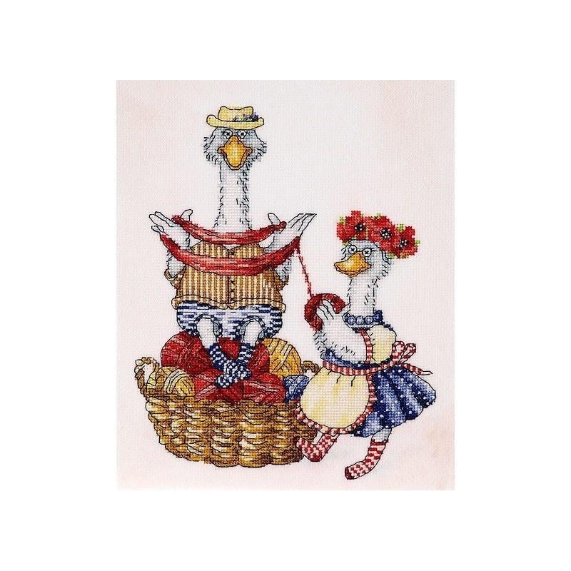 Набор для вышивания крестиком Alisena 5080а Гусиное рукоделие (21469)