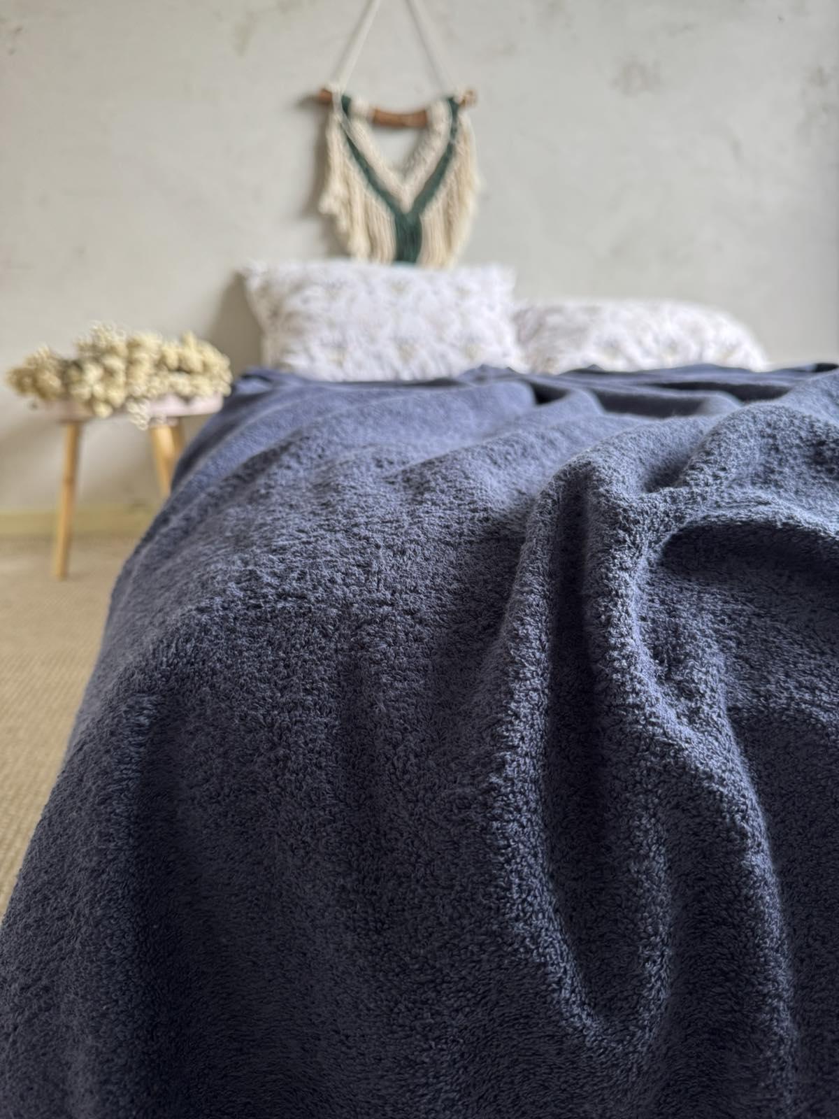 Простинь-покривало махрове ZEINTEX MADEIRA бавовняне 150х220 см Синій (26992624) - фото 2 Простинь-покривало махрове ZEINTEX MADEIRA бавовняне 150х220 см Синій (26992624) - фото 2