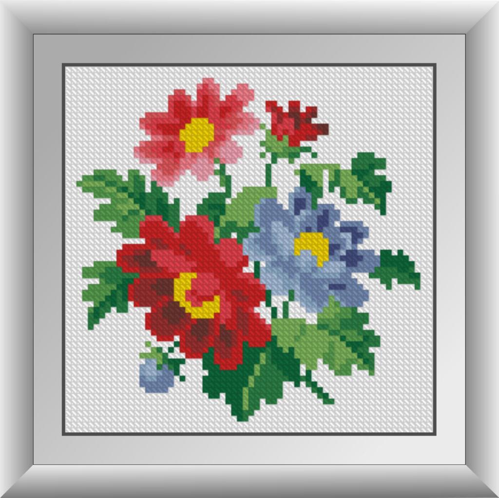 Алмазная мозаика Dream Art Полевой букетик 16x16 см (DA.30281M)