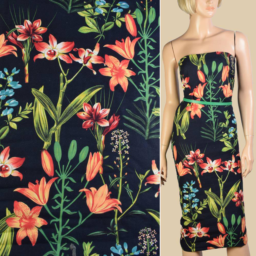 Тканина льон листя ширина 150 см Різнокольоровий (12652.007) - фото 3