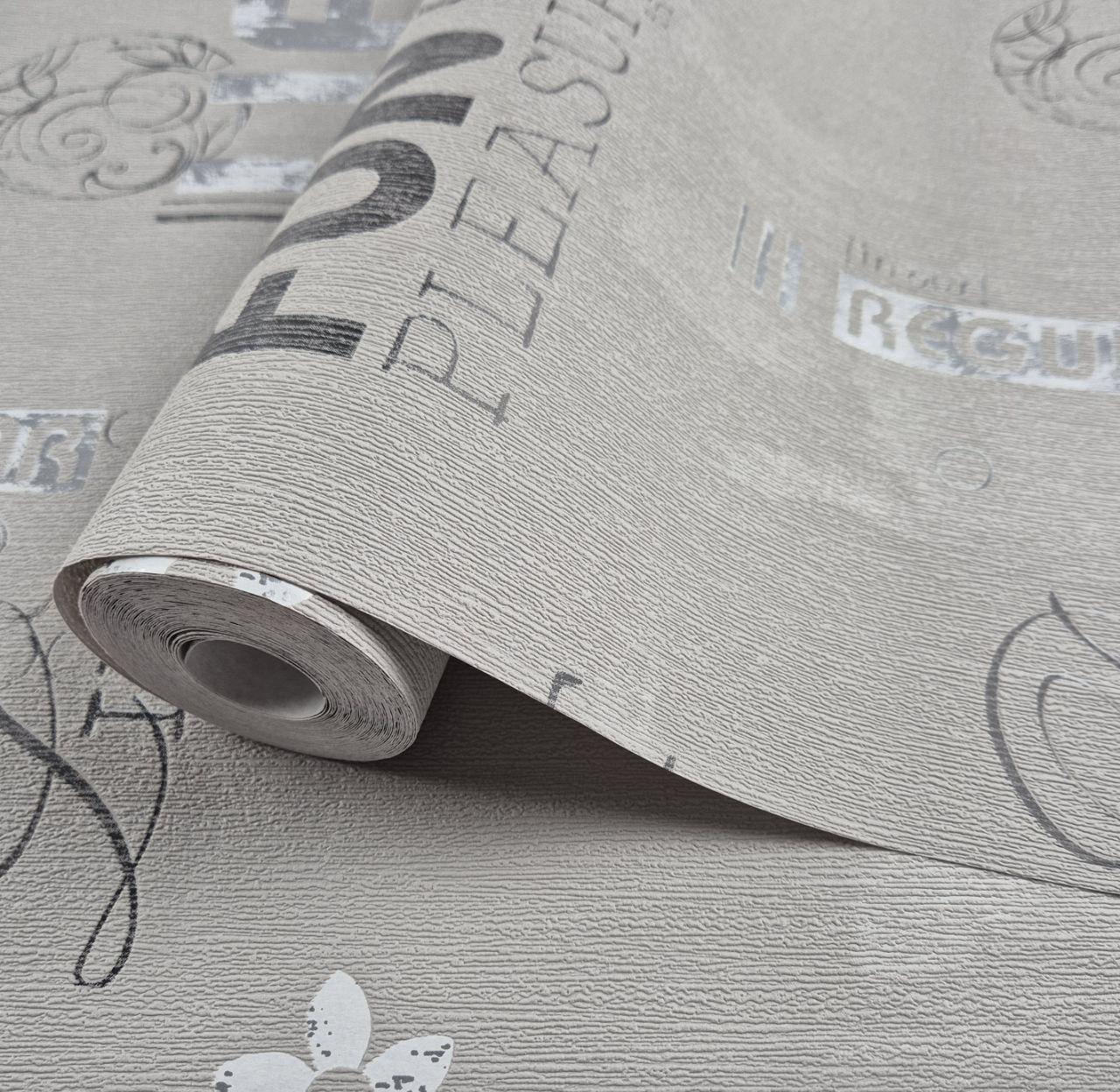 Обои виниловые на флизелиновой основе для спальни/гостиной/коридора Marburg 58402 0,53х10,05 м Серо-бежевый (2785922163)