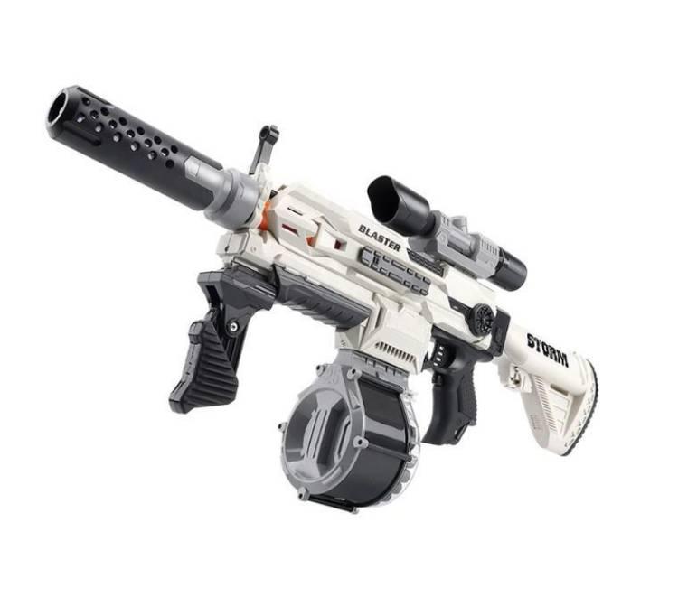 Автомат Storm на батарейках 40 мягких патронов на присоске White (140060)