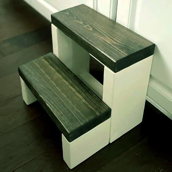 Скамейка-ступенька из дерева Маунтин Зефир/Морион (ССТ-00232011)