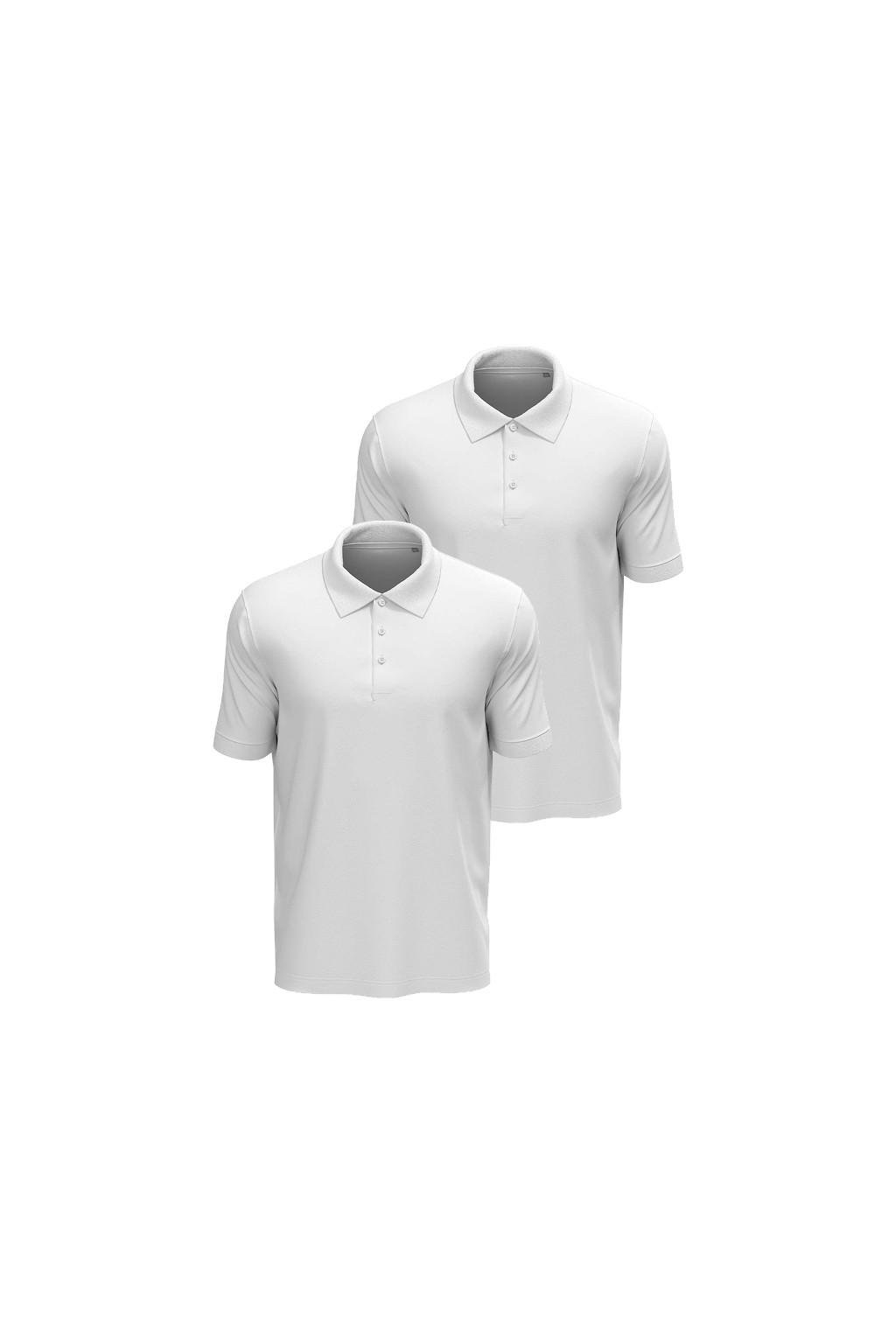 Набор мужских поло Stedman Lux Polo 2 шт. XXL Белый (ST9060-WHI-WHI)