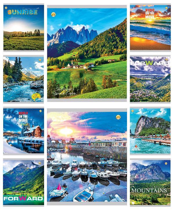 Зошити учнівські Тетрада Мікс PRD 48 аркушів клітинка 10 шт. в упаковці