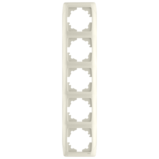 Рамка для розетки Viko Carmen 5-на вертикальная Кремовый (90572005)