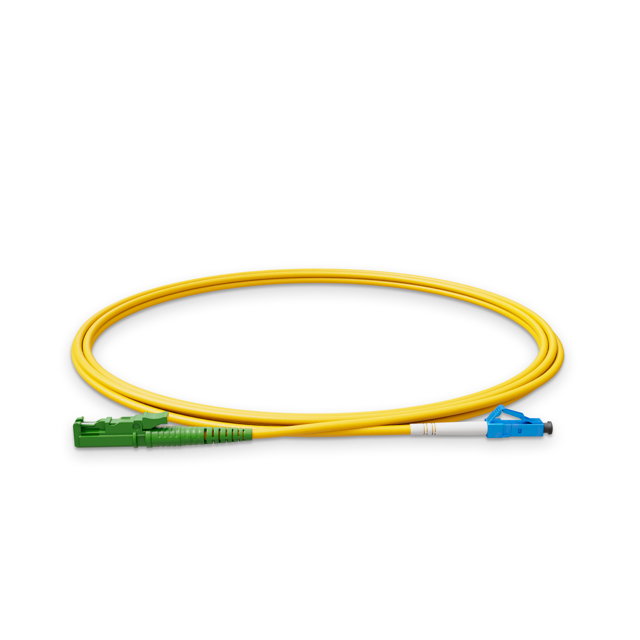 Патч-корд оптический NanoConnect E2000/APC-LC/UPC LSZH Singlemode G.657.А2 SM Flex Simplex 2 мм 1 м Желтый (2394448873)