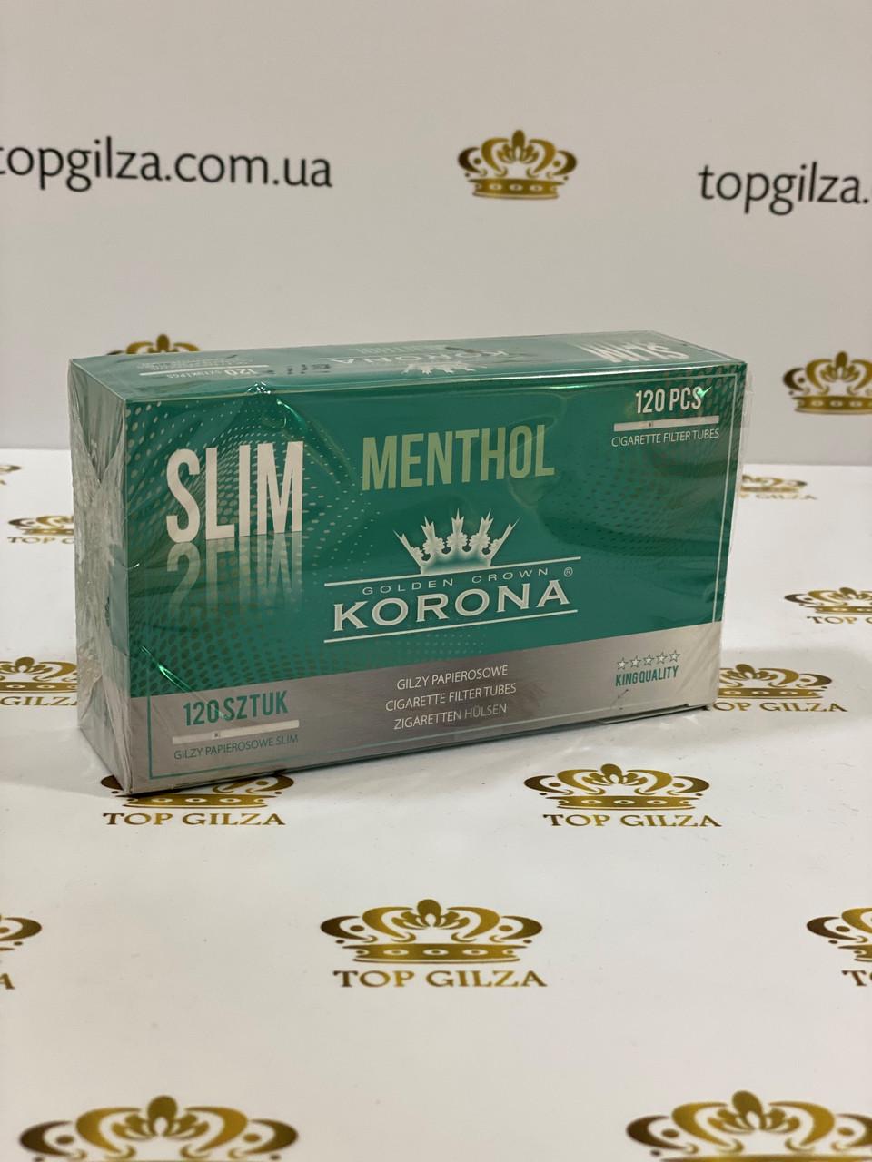 Ящик гильз для набивки сигарет табаком Korona Golden Crown Menthol 100 блоков по 120 шт. - фото 2