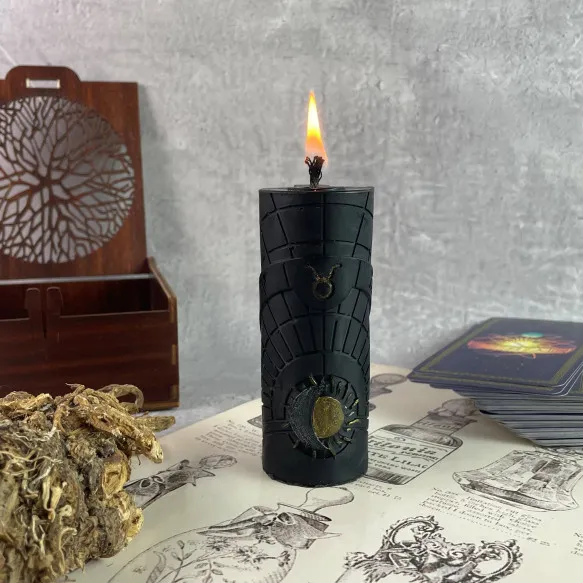 Свічка воскова Знаки зодіаку Телець Чорний (1251)