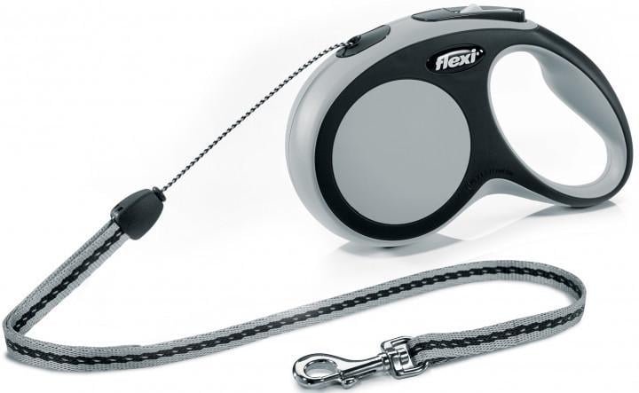 Рулетка-поводок FLEXI New Comfort S 8 м до 12 кг Серый (1151264313)
