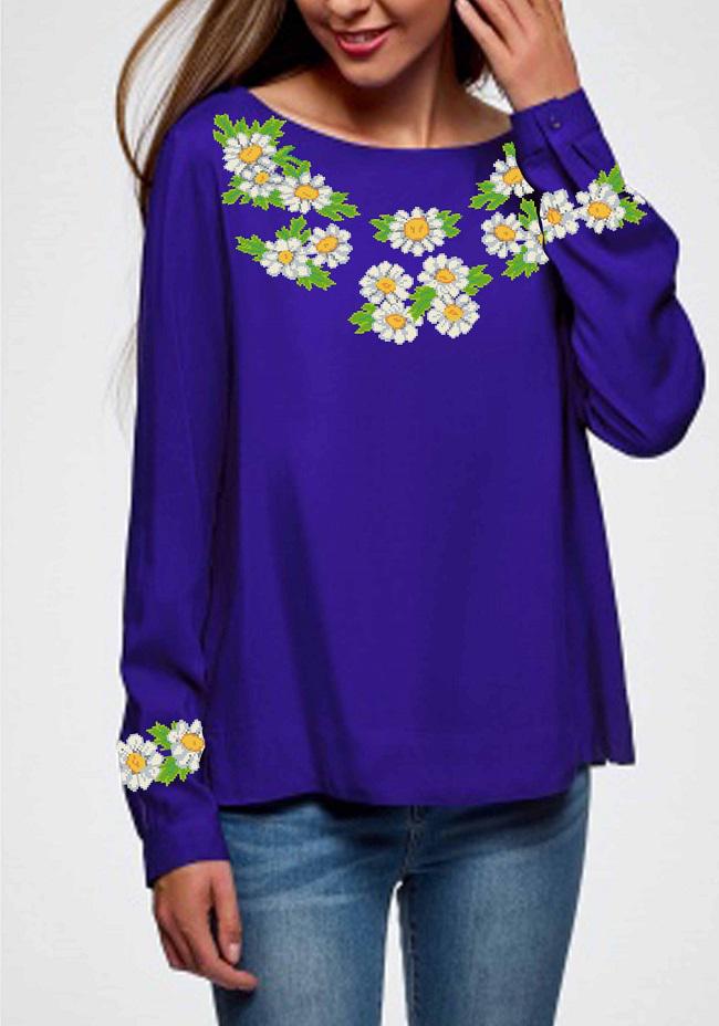 Заготовка для вишивки нитками або бісером сорочка СЖ-129 габардин