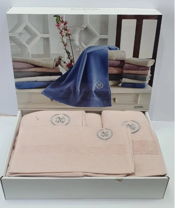 Набор полотенец Maison D'or Bonni 30х50/50х100/70х140 см Rose