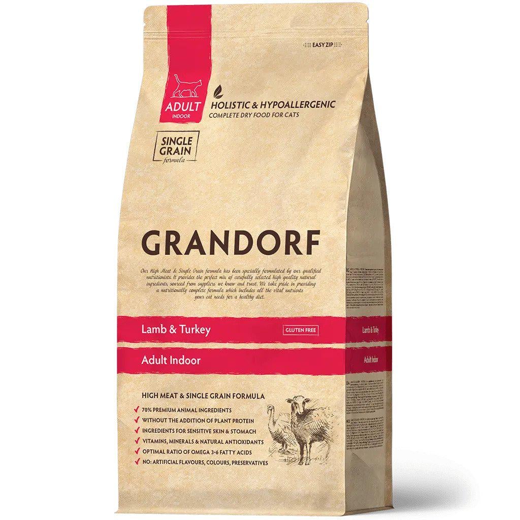 Корм сухой гипоаллергенный для котов Grandorf Lamb & Turkey Indoor 2 кг (24148228)