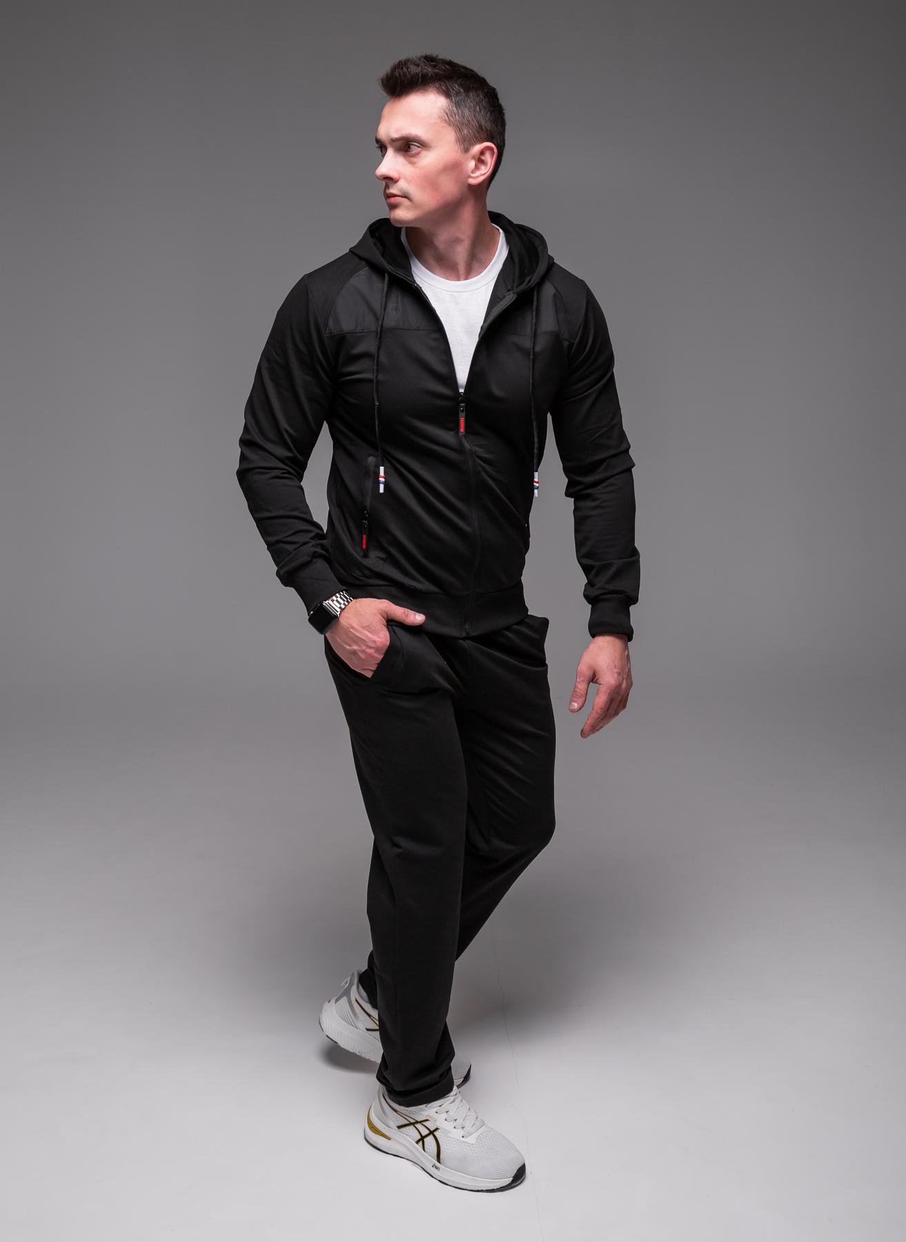 Спортивний костюм чоловічий Elbow трикотажний 3XL Чорний (2375/4) - фото 10