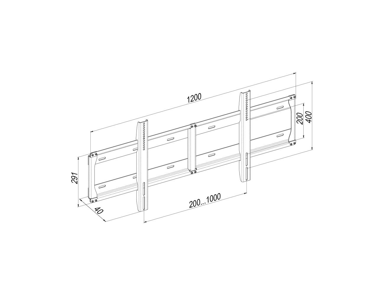 Кронштейн KSL WM4P-PRO 43-90'' 1000х400 - фото 3 Кронштейн KSL WM4P-PRO 43-90'' 1000х400 - фото 3