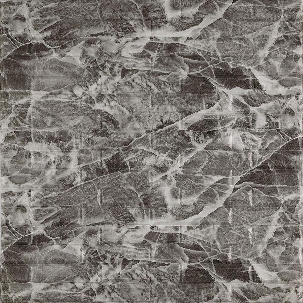 Панель самоклеящаяся 3D кладка 330 700х770х7 мм Черно-белый (SW-00000674)