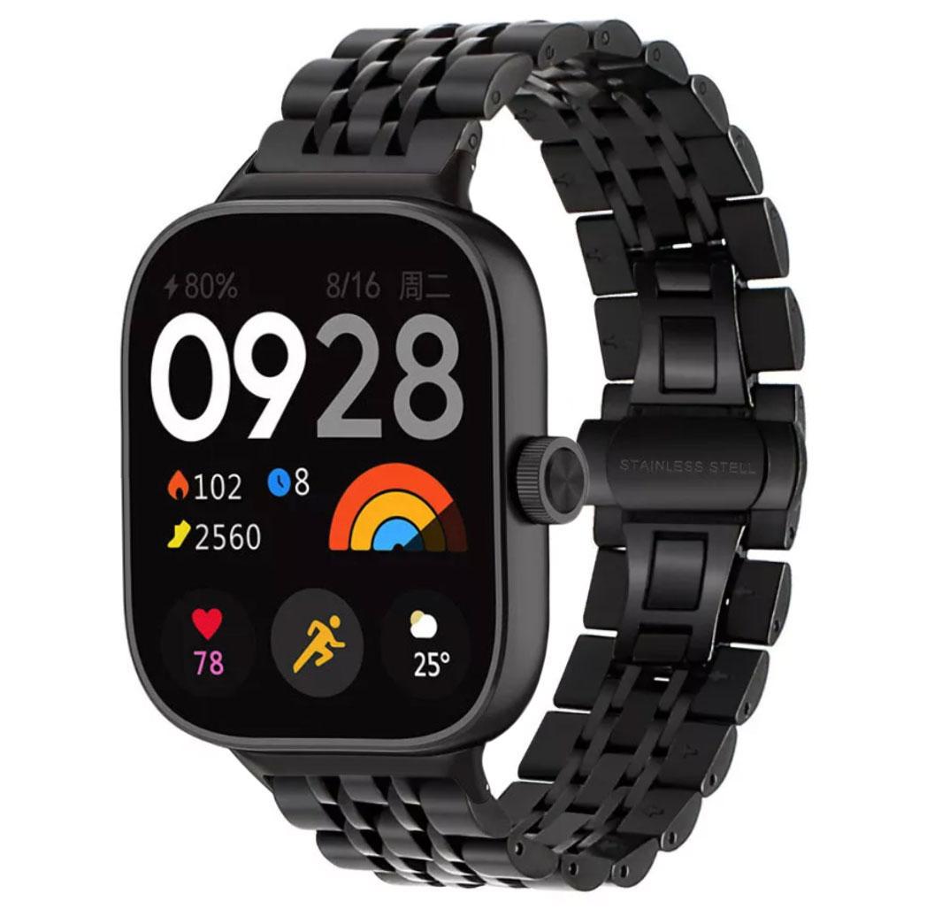 Ремешок металлический Primolux Steel Link для часов Xiaomi Redmi Watch 4/Xiaomi Mi Band 8 Pro Black (2623368058) - фото 3 Ремешок металлический Primolux Steel Link для часов Xiaomi Redmi Watch 4/Xiaomi Mi Band 8 Pro Black (2623368058) - фото 3