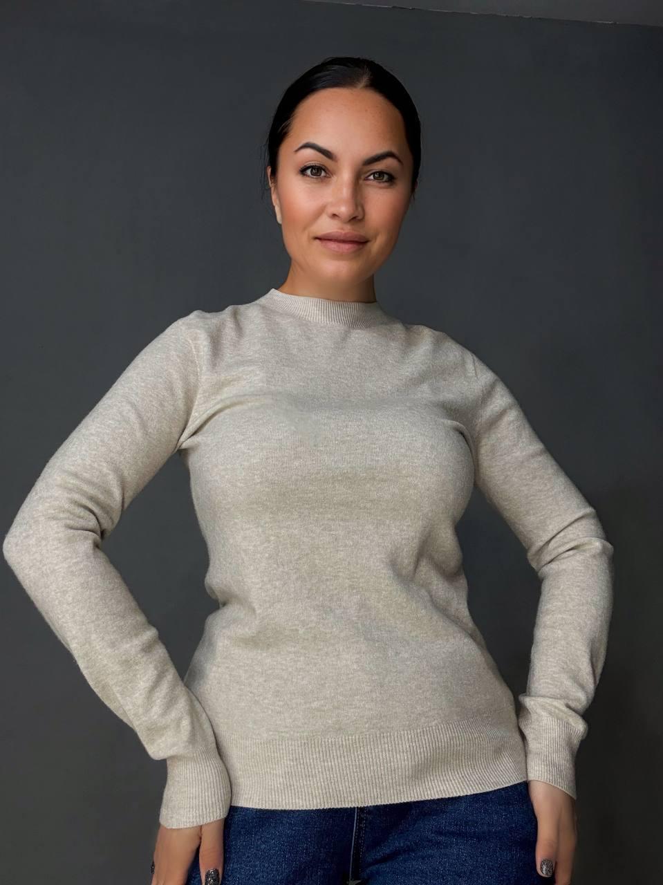 Свитер женский A-N 2403 водолазка гольф базовый с круглым горлом OS Бежевый (5715) - фото 1 Свитер женский A-N 2403 водолазка гольф базовый с круглым горлом OS Бежевый (5715) - фото 1