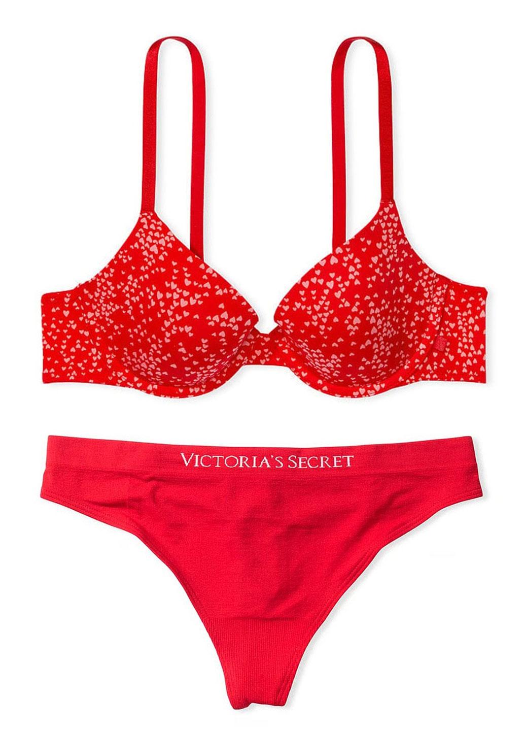 Комплект нижнего белья Victoria's Secret 34B/S Красный (36000406475QNP4434B/S)