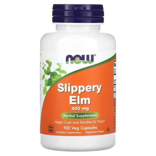 Красный вяз NOW Slippery Elm 400 мг 100 veg capsules (NOW-04750)