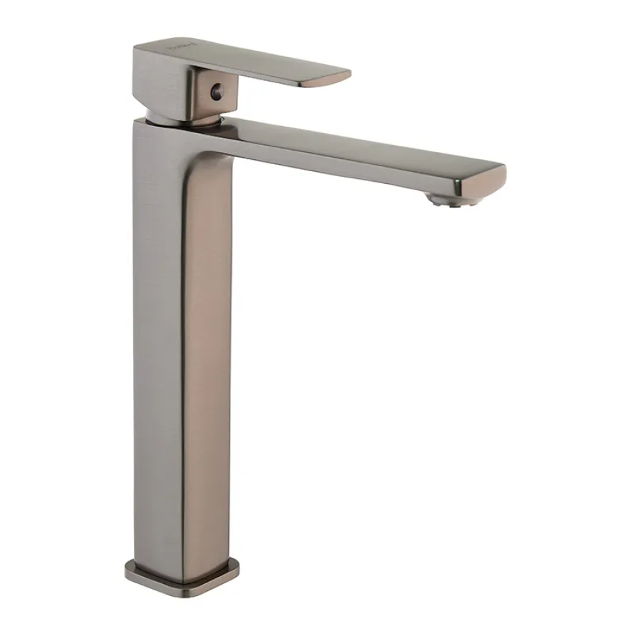 Смеситель для умывальника высокий Haiba Kubus 001 High Graphite (HB4002)