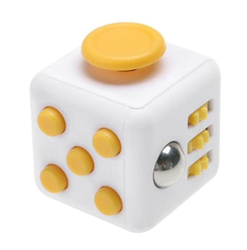 Іграшка-антистрес Fidget Cube з кнопками піт Біло-жовтий (86915601)